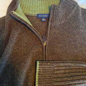 Very stylish wool 1/4 zip sweater by Clubroom (Macy’s)